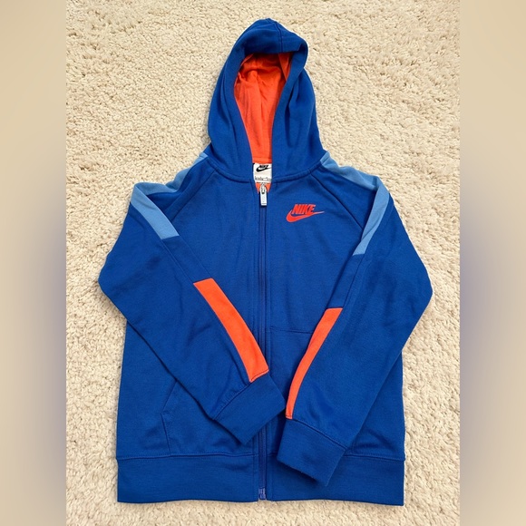 Nike Track Coat Boys Size 6-7 Years Large Blue - Picture 1 of 9